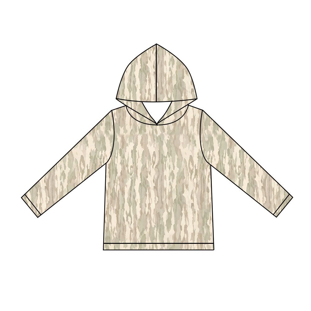 ( Moq 5 ) Preorder Baby Boys Kids Long Sleeves Hoodie Shirt Pullover Camo Clothes