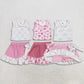 Sibling Baby Girls Bows Buttons Tops Ruffle Pink Skirts Shorts Yoga Active Clothes Sets RTS