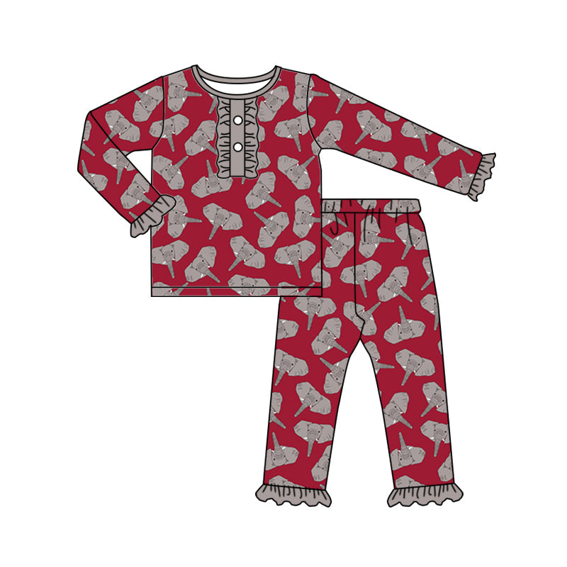 Baby Girl Long Sleeves Elephant Shirt Pants Pajamas Set