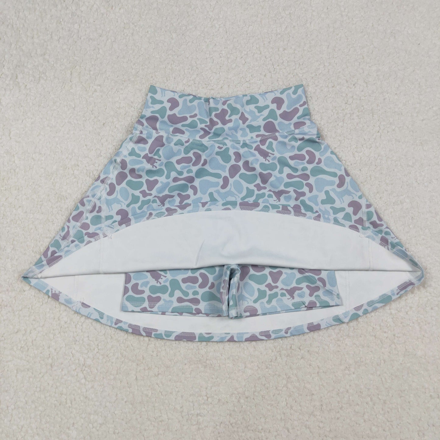 Adult Women Green Camo Skorts Summer Yoga Acitve Bottom RTS