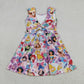 Baby Girls Kids Sleeveless Princess Flower Shorts Knee Length Dress Yoga Clothes  RTS