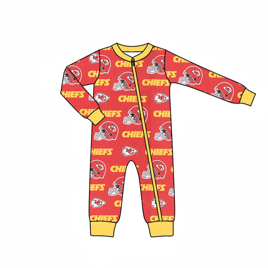 Baby Boy Newborn KC Sleeper Zipper Team Romper