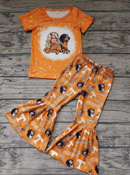 Baby Girl Singer Dog Team Shirt Bell Pants Set