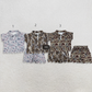 Sibling Baby Girls Kids Short Sleeves Camo Zipper Shirts Scallop Shorts Sets Clothes RTS