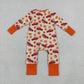 Baby Boys Infant Pumpkins Trucks Fall Zipper Footie Sleeper Romper Clothes RTS