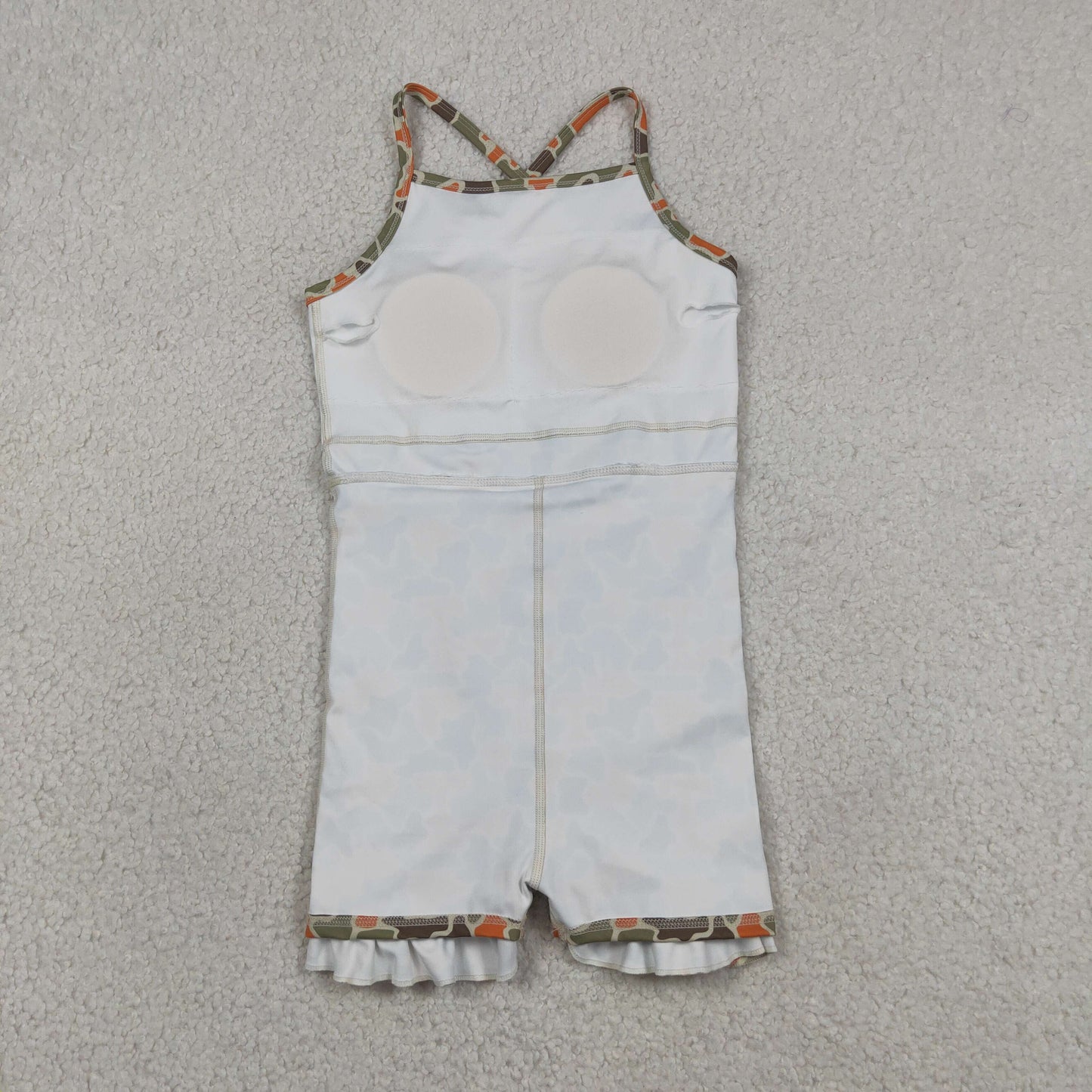 Baby Girls Kids Straps T Camo Print Team Yoga Ruffle Knee Length Dress RTS