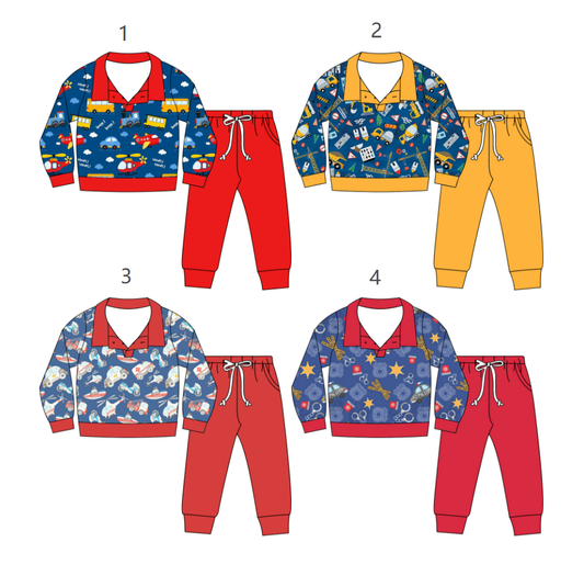 ( Moq 5 Each Style ) Sibling Baby Boys Kids Long Sleeves Buttons Shirts Pants Sets Clothes