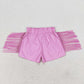 Baby Girl Summer Tassel Sibling Sister Pleather Shorts