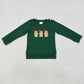 Baby Girl Long Sleeves Christmas Embroidery Gingerbread Long Sleeves Red Shirt