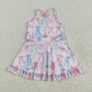 Baby Girl Sleeveless Colorful Bows Yoga Ruffle Knee Length Dress RTS