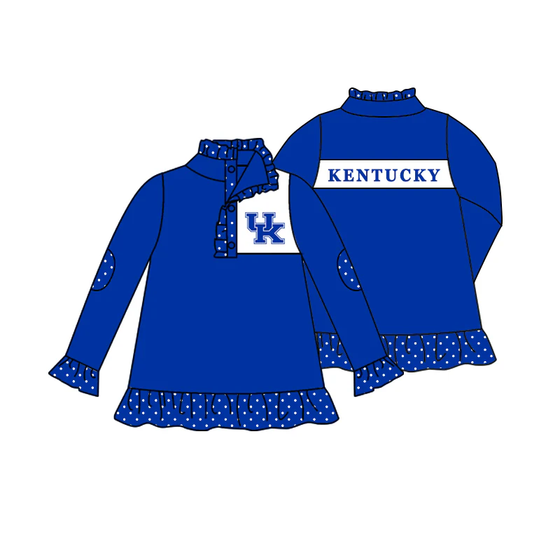 Baby Girl UK Kentucky Blue Pullover Shirt Aug 20th