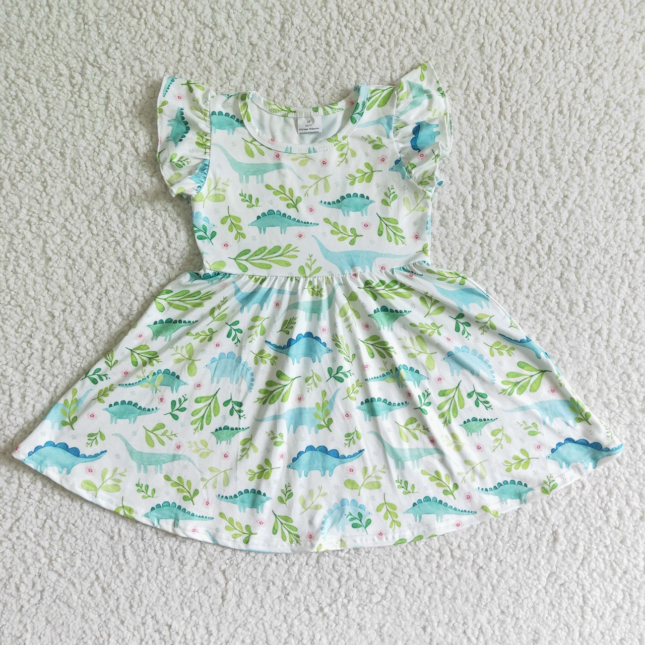 Promotion Baby Girl Summer Dinosaurs Twirl Dress