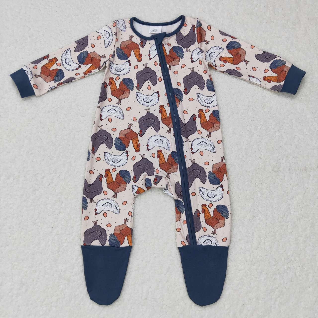 Promotion Baby Boy Long Sleeves Chicken Pants Fall Pajamas Outfit