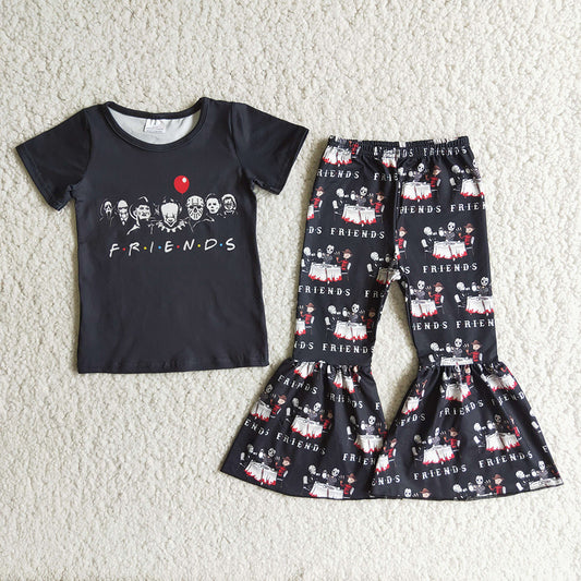 Promotion Halloween Black Baby Girl Set