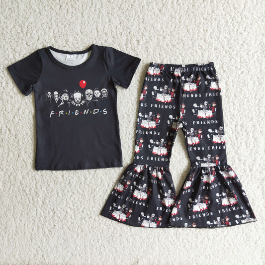 Promotion Halloween Black Baby Girl Set RTS