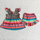 Promotion Baby Girl Summer Leopard Stripe Shorts Outfit RTS