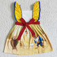 Promotion A10-22 Baby Girl Cartoon Yellow Dress