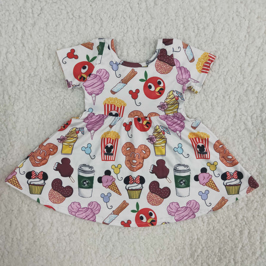 Promotion Baby Girl Summer Cartoon Twirl Dress