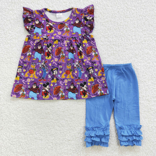 Promotion Baby Girl Short Sleeves Halloween Set RTS
