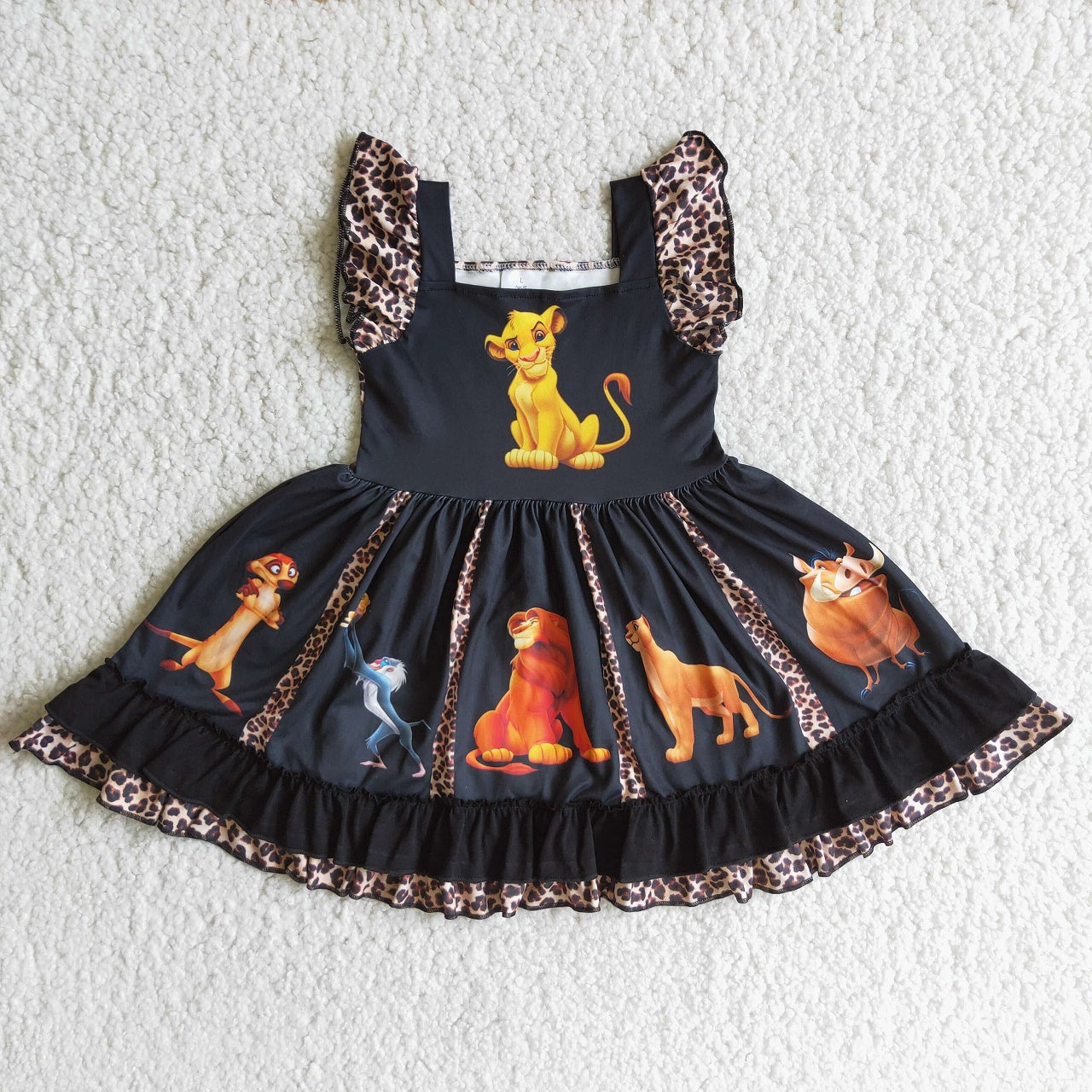 Promotion A17-11 Baby Girl Cartoon Twirl Dress