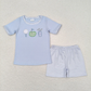 Baby Boy Short Sleeves Embroidery Golf Shirt Shorts Sibling Brother Clothes Set