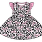 Baby Girl Adult Women Leopard Pink Bows Sibling Matching Romper Dress Shorts Clothes Set Each Style