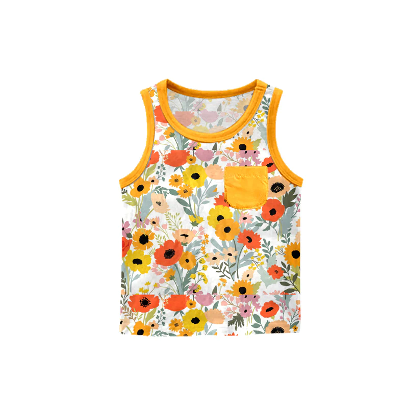 Pre-order GT0535 Baby Girl Sleeveless Floral Shirt Tops