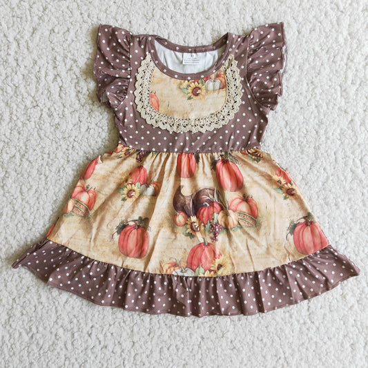 Promotion A4-24 Baby Girl Pumpkin Dress