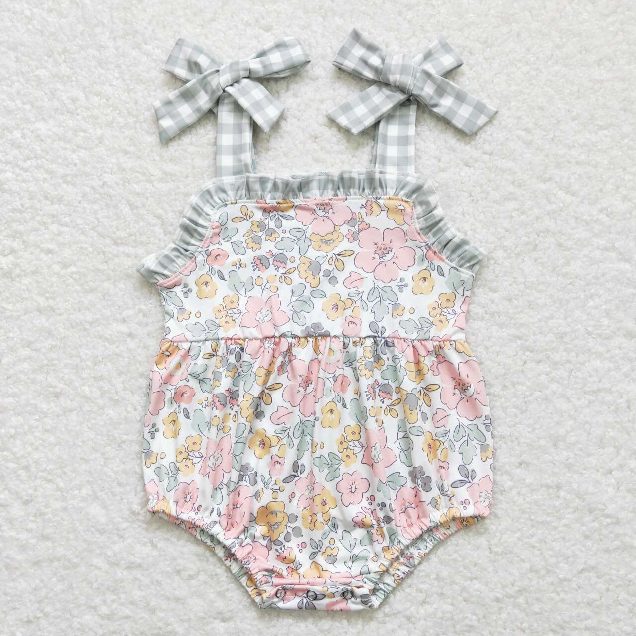 Baby Girl Sleeveless Floral Summer One Piece Romper