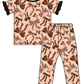 Baby Girl Adult Women Leopard Bows Sibling Matching Romper Dress Shorts Clothes Set Moq 5 Each Style