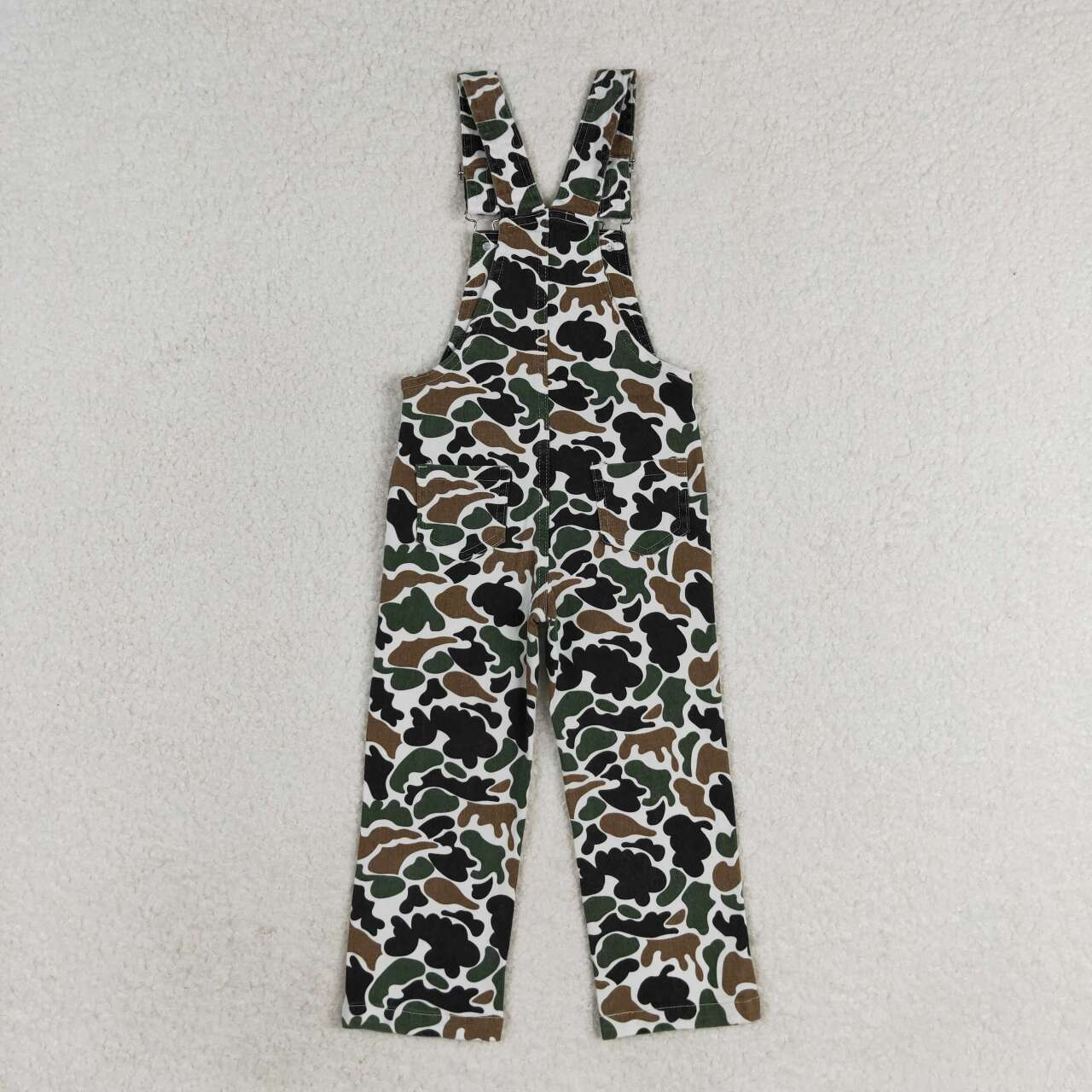 Baby Kids Boy Girl Camo Denim Strap Overall jumpsuit