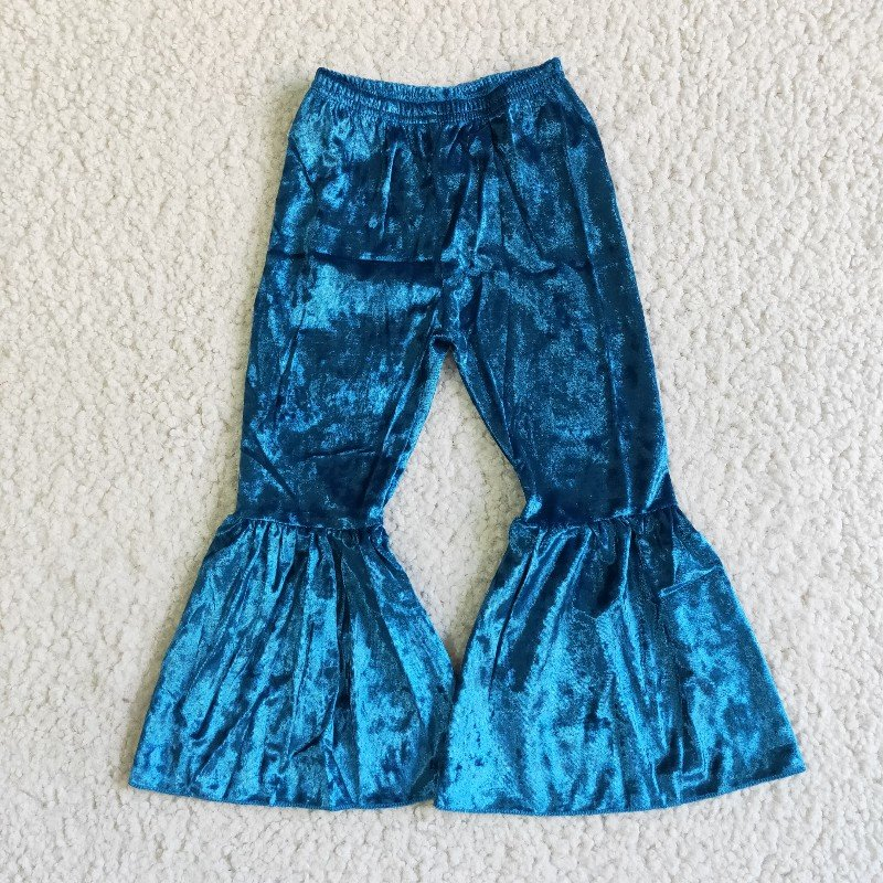 Sibling Baby Girls Kids Velvet Bell Bottom Pants Bottoms RTS