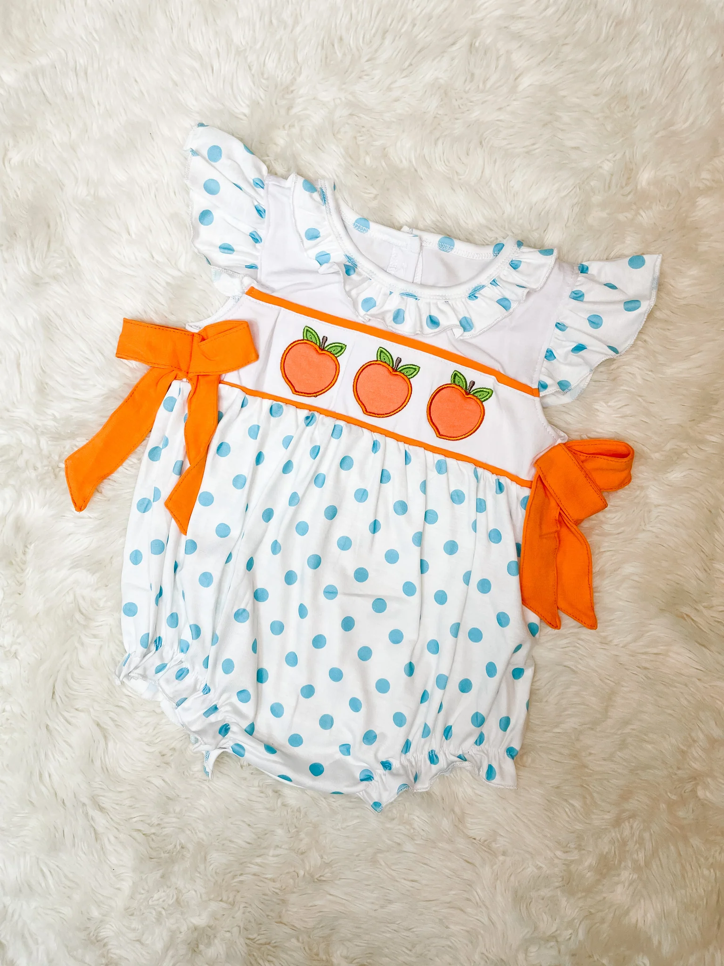 Moq 3 Pre-order SR0737 Baby Girl Peaches One Piece Romper