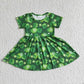 Promotion C8-1-2 Baby Boy St. Patrick's Day Clover Short Sleeve Shirt