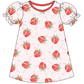 Baby Girl Strawberry Bows Sibling Matching Dress Romper Pink Clothes Set ( Moq 5 Each style )