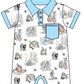 Baby Boy Girl Short Sleeves Easter Rabbit Sibling Matching Dress Romper Blue Clothes Set Moq 5 Each style