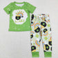 GSPO1046 Baby Girl Green Shirt Bell Pants St. Patrick's Day Set