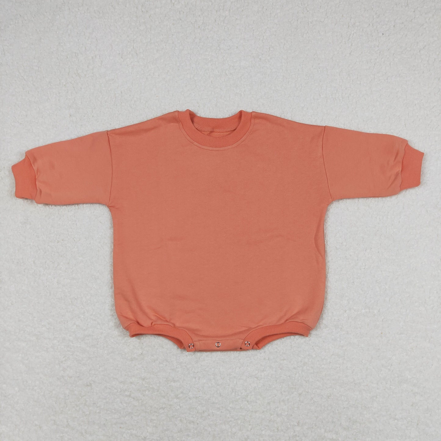 Baby Kids Long Sleeves Orange Cotton Sweater Romper