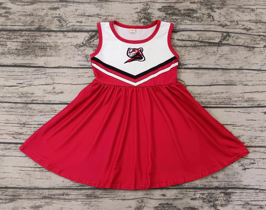 Moq 5 Baby Girl Sleeveless Team Red Dress