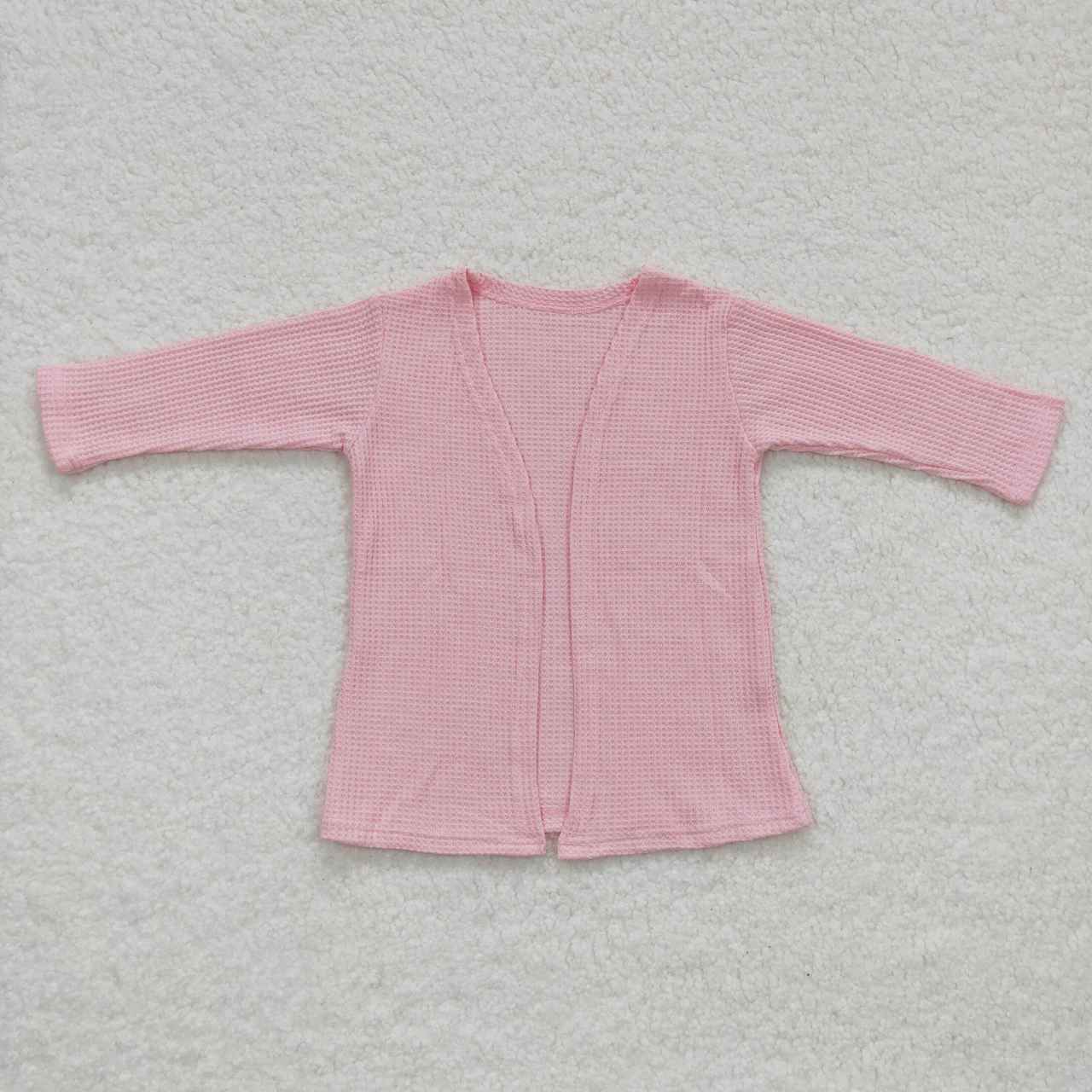 GT0249 Baby Girl Pink Long Sleeves Cardigan Sweater Coat