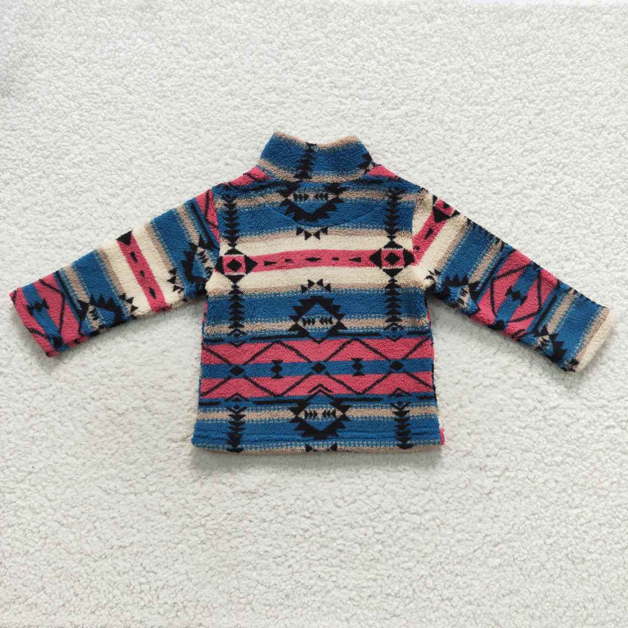 BT0353 Baby Girl Zipper Overcoat Aztec Coat Jacket Pullover