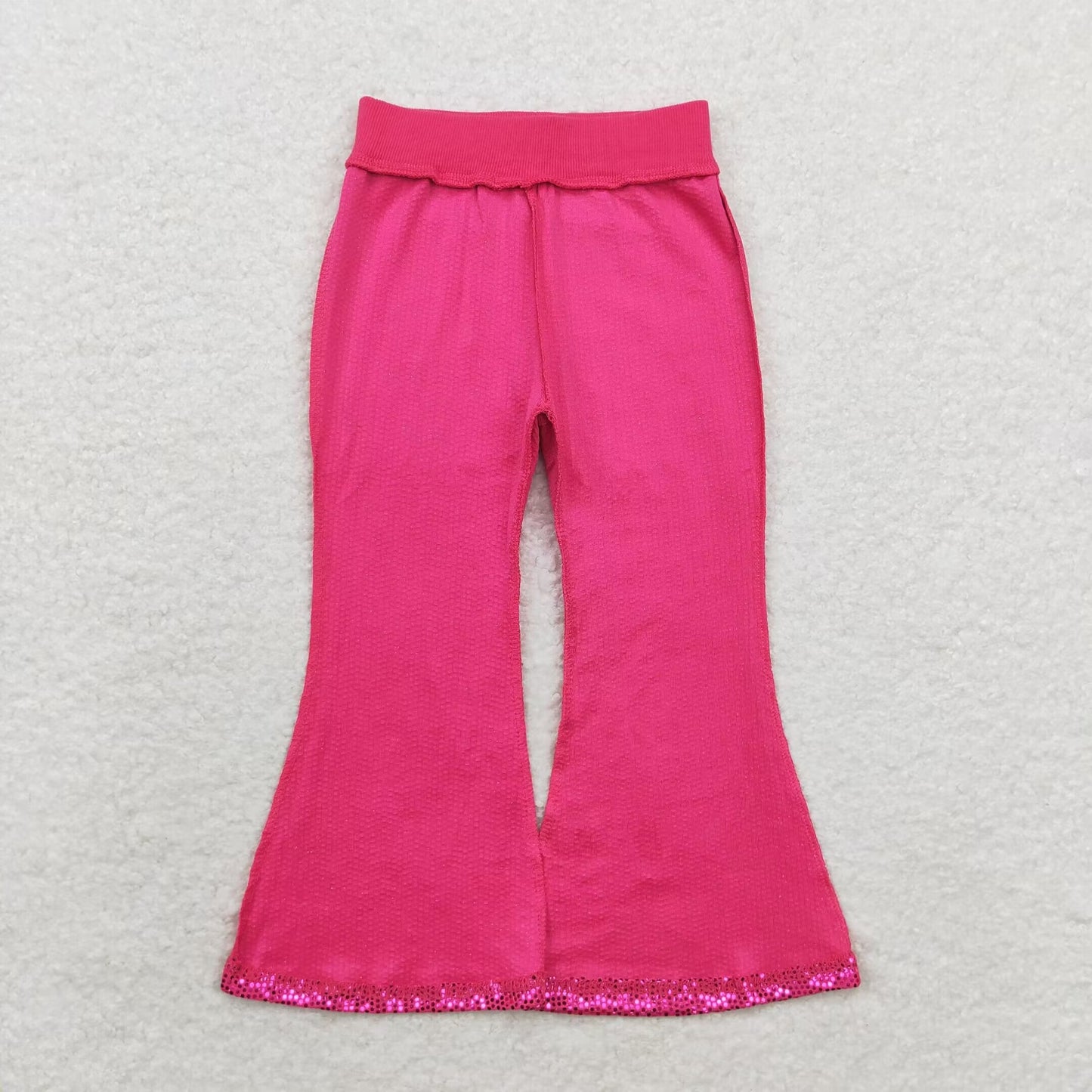 Baby Girl Pink Sequins Bell Bottom Pants