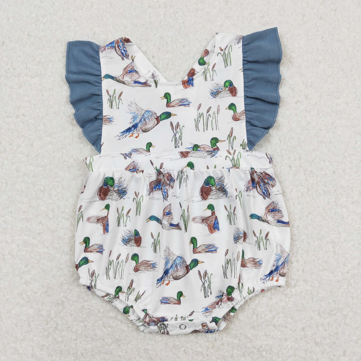 Baby Boy Ducks Hunting One Piece Romper