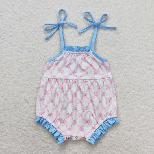 Baby Girl Sleeveless Bows Summer One Piece Romper