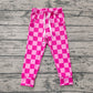 Baby Girl Pink Checkered Jogger Pocket Pants