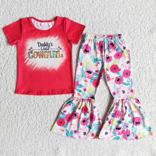 Promotion Daddy's Girl Floral Bell Pants Outfit