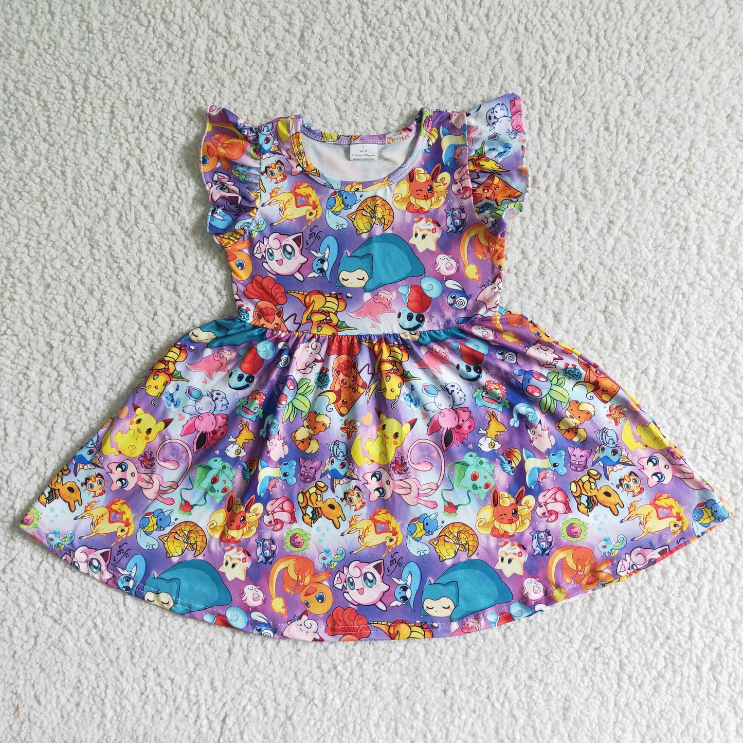 Promotion Baby Girl Cartoon Summer Dress