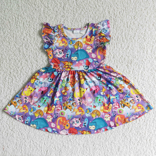 Promotion Baby Girl Cartoon Summer Dress