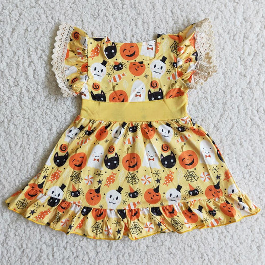 Promotion B10-9 Baby Girl Pumpkin Dress