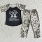 Promotion A6-10 Baby Boy Short Sleeves Hoodie Shirt Camo Pants Outfit